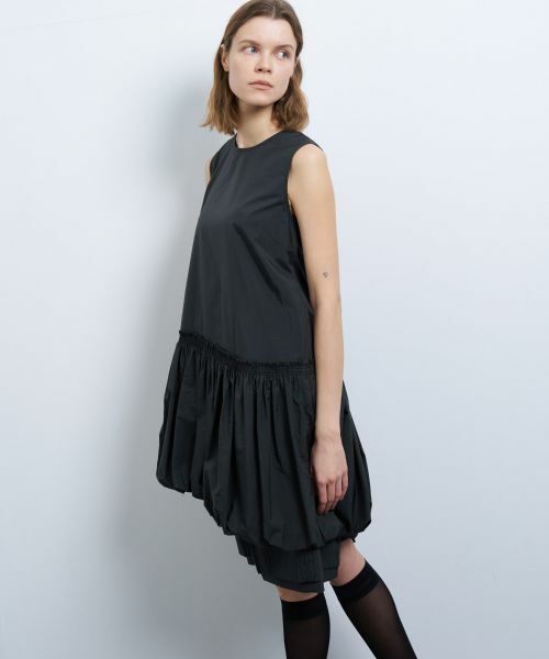 LANVIN　ワンピース シアージャガードギャザーヘムワンピース | LANVIN en Bleu
