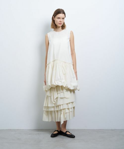 LANVIN en Bleu / ランバン オン ブルー ドレス | ライトタフタチュニックワンピース | 詳細10