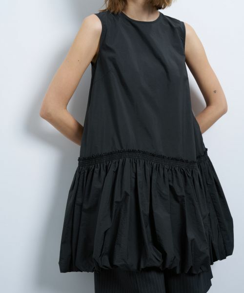 LANVIN en Bleu / ランバン オン ブルー ドレス | ライトタフタチュニックワンピース | 詳細21