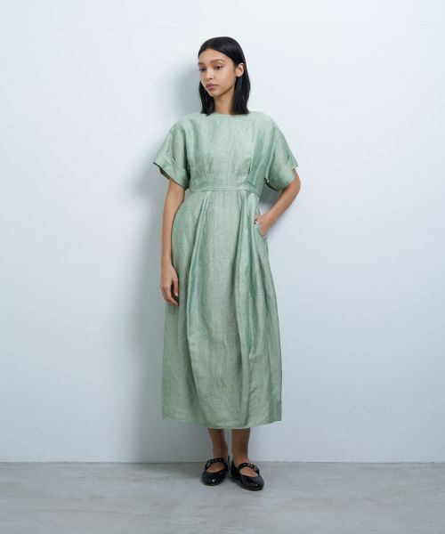 LANVIN en Bleu / ランバン オン ブルー ドレス | リネンカールマイヤーワンピース | 詳細1