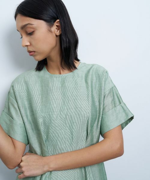 LANVIN en Bleu / ランバン オン ブルー ドレス | リネンカールマイヤーワンピース | 詳細4