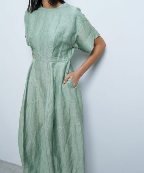 LANVIN en Bleu / ランバン オン ブルー ドレス | リネンカールマイヤーワンピース | 詳細6