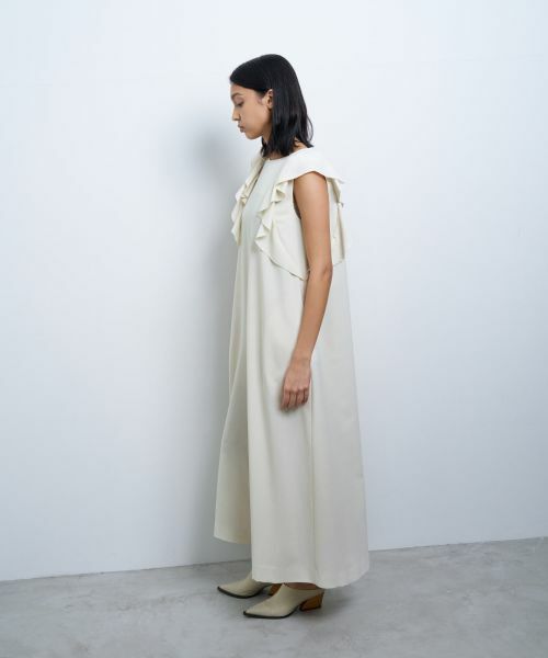 LANVIN en Bleu / ランバン オン ブルー ドレス | サマーウールフリルコンビネゾン | 詳細10