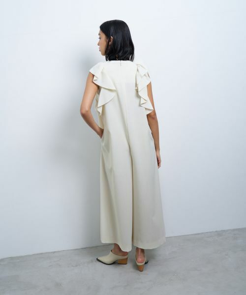 LANVIN en Bleu / ランバン オン ブルー ドレス | サマーウールフリルコンビネゾン | 詳細11