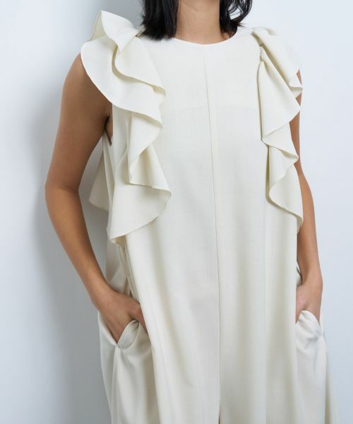 LANVIN en Bleu / ランバン オン ブルー ドレス | サマーウールフリルコンビネゾン | 詳細12