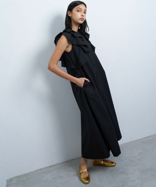 LANVIN en Bleu / ランバン オン ブルー ドレス | サマーウールフリルコンビネゾン | 詳細4