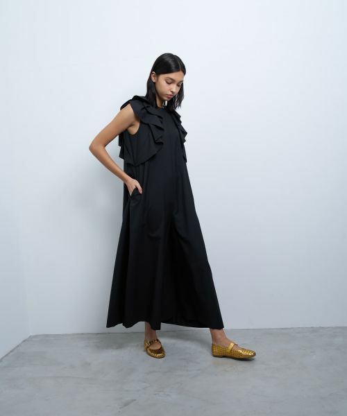 LANVIN en Bleu / ランバン オン ブルー ドレス | サマーウールフリルコンビネゾン | 詳細5