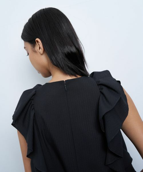 LANVIN en Bleu / ランバン オン ブルー ドレス | サマーウールフリルコンビネゾン | 詳細6