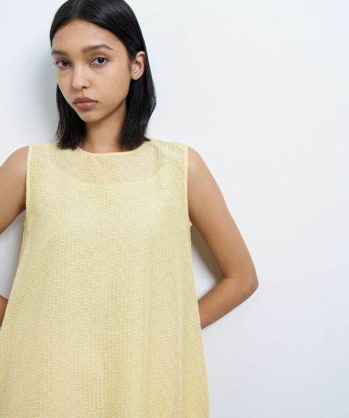 LANVIN ドレス ジャガード ラメ ホロラメジャガードオーガンジーライラックカラードレス