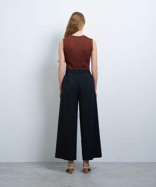 LANVIN en Bleu / ランバン オン ブルー その他パンツ | ドライポリエステルゴムワイドパンツ | 詳細11