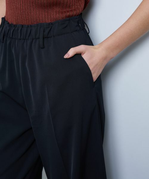 セールLANVIN en bleu  ポリエステルツイルドロストテーパードパンツ セールLANVIN en bleu ポリエステルツイルドロストテーパード