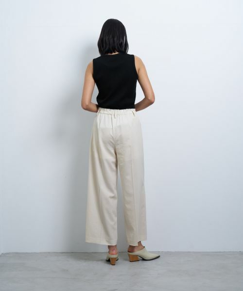 LANVIN en Bleu / ランバン オン ブルー その他パンツ | ドライポリエステルゴムワイドパンツ | 詳細3