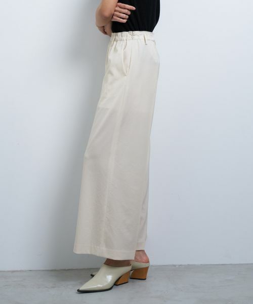 LANVIN en Bleu / ランバン オン ブルー その他パンツ | ドライポリエステルゴムワイドパンツ | 詳細5