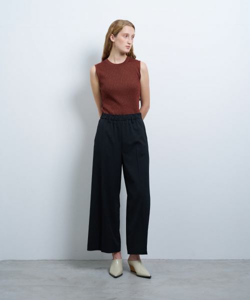 LANVIN en Bleu / ランバン オン ブルー その他パンツ | ドライポリエステルゴムワイドパンツ | 詳細9
