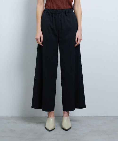 新品　ランバンオンブルー　LANVIN en Bleu パンツ　タグ付き　ワイド ドライポリエステルゴムワイドパンツ|LANVIN en Bleu | LANVIN