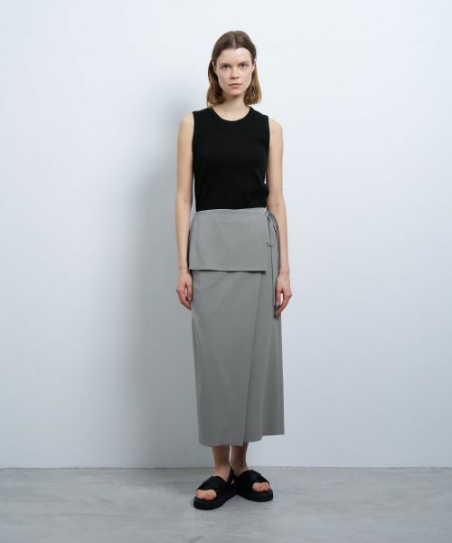 LANVIN en Bleu / ランバン オン ブルー ロング・マキシ丈スカート | トリクシオンラップスカート | 詳細1