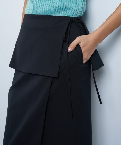 LANVIN en Bleu / ランバン オン ブルー ロング・マキシ丈スカート | トリクシオンラップスカート | 詳細13