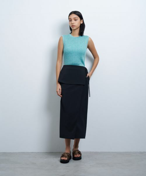 LANVIN en Bleu / ランバン オン ブルー ロング・マキシ丈スカート | トリクシオンラップスカート | 詳細8
