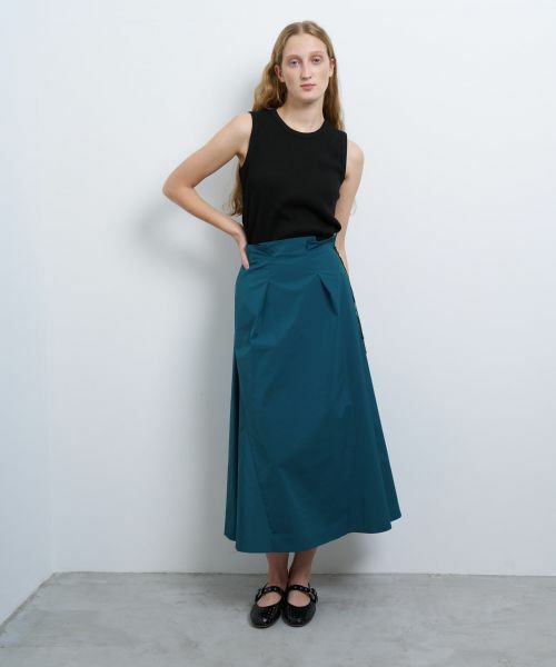 LANVIN en Bleu / ランバン オン ブルー ロング・マキシ丈スカート | メモリークロスタックスカート | 詳細4