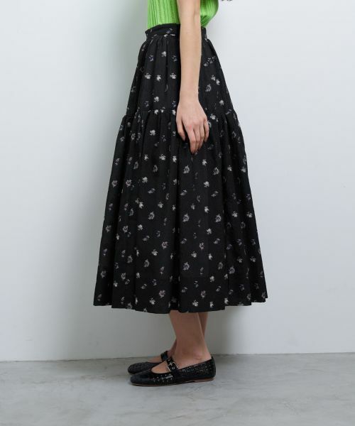 LANVIN en Bleu / ランバン オン ブルー ロング・マキシ丈スカート | fleuretteジャガードスカート | 詳細11