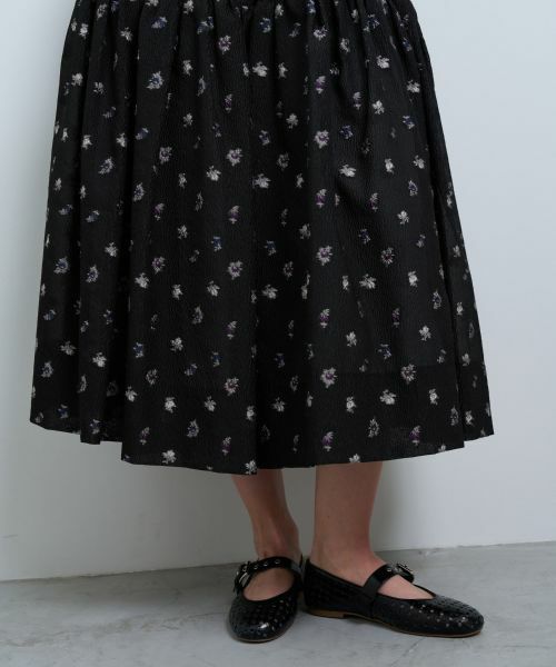 LANVIN en Bleu / ランバン オン ブルー ロング・マキシ丈スカート | fleuretteジャガードスカート | 詳細14