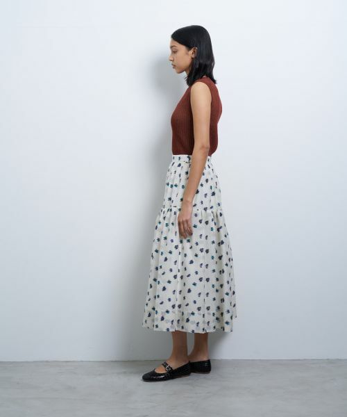 LANVIN en Bleu / ランバン オン ブルー ロング・マキシ丈スカート | fleuretteジャガードスカート | 詳細2