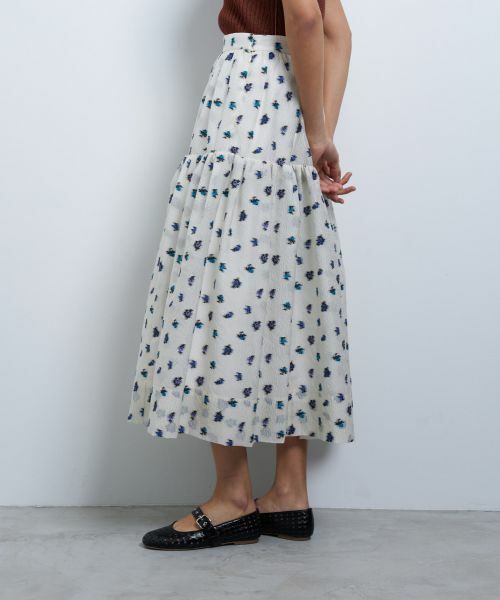 LANVIN en Bleu / ランバン オン ブルー ロング・マキシ丈スカート | fleuretteジャガードスカート | 詳細4