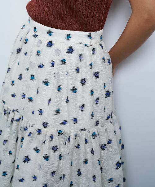 LANVIN en Bleu / ランバン オン ブルー ロング・マキシ丈スカート | fleuretteジャガードスカート | 詳細6