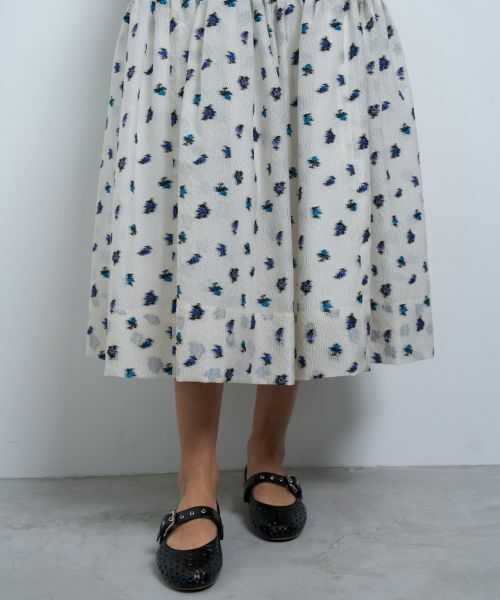 LANVIN en Bleu / ランバン オン ブルー ロング・マキシ丈スカート | fleuretteジャガードスカート | 詳細7