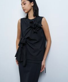 LANVIN en Bleu / ランバン オン ブルー シャツ・ブラウス | サマーウールノットリボンブラウス