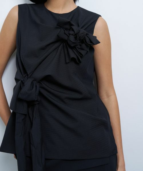 LANVIN en Bleu / ランバン オン ブルー シャツ・ブラウス | サマーウールノットリボンブラウス | 詳細6