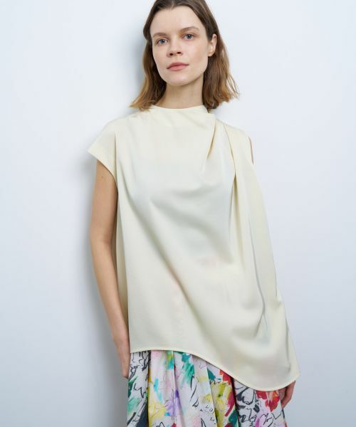 LANVIN en Bleu / ランバン オン ブルー シャツ・ブラウス | アシンメトリアセツイルブラウス | 詳細4