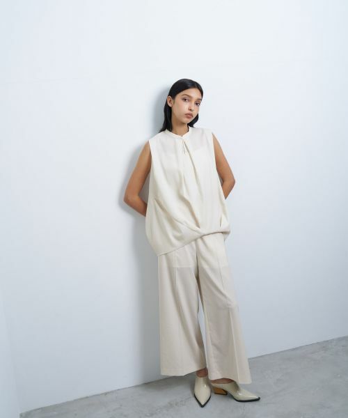 LANVIN en Bleu / ランバン オン ブルー シャツ・ブラウス | アシンメコクーンヘムスキッパーブラウス | 詳細10