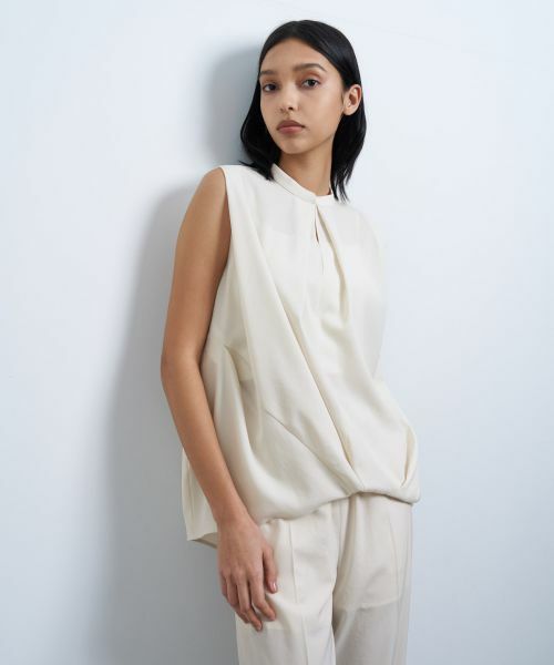 LANVIN en Bleu / ランバン オン ブルー シャツ・ブラウス | アシンメコクーンヘムスキッパーブラウス | 詳細11