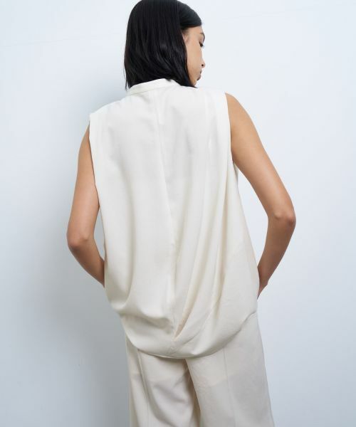 LANVIN en Bleu / ランバン オン ブルー シャツ・ブラウス | アシンメコクーンヘムスキッパーブラウス | 詳細13