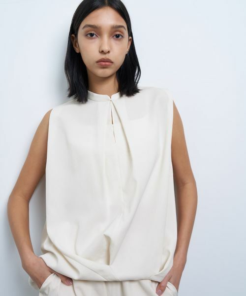 LANVIN en Bleu / ランバン オン ブルー シャツ・ブラウス | アシンメコクーンヘムスキッパーブラウス | 詳細14