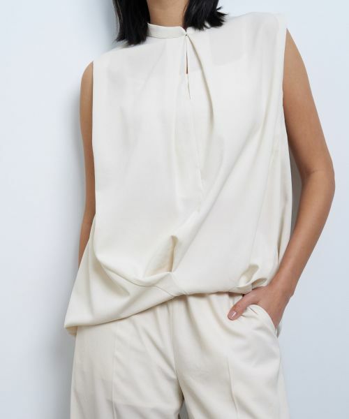 LANVIN en Bleu / ランバン オン ブルー シャツ・ブラウス | アシンメコクーンヘムスキッパーブラウス | 詳細15
