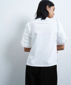 LANVIN en Bleu / ランバン オン ブルー Tシャツ | フリルスリーブカットソー