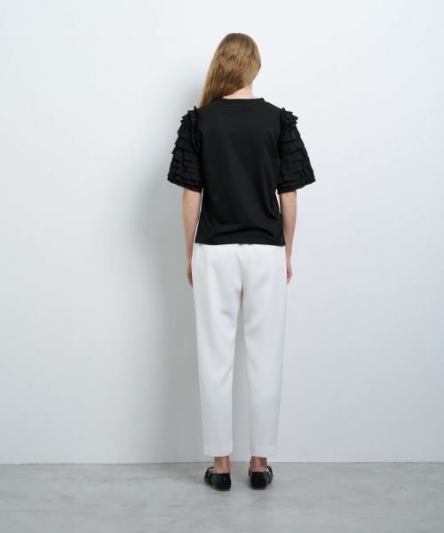 LANVIN en Bleu / ランバン オン ブルー Tシャツ | フリルスリーブカットソー | 詳細10