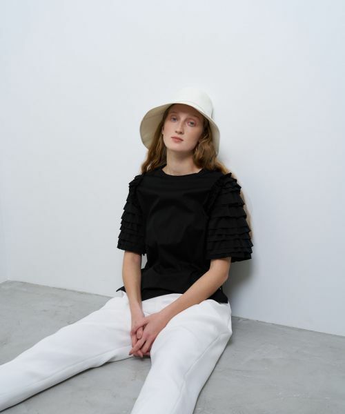 LANVIN en Bleu / ランバン オン ブルー Tシャツ | フリルスリーブカットソー | 詳細14