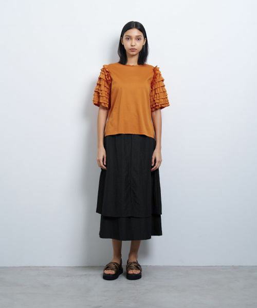 LANVIN en Bleu / ランバン オン ブルー Tシャツ | フリルスリーブカットソー | 詳細15