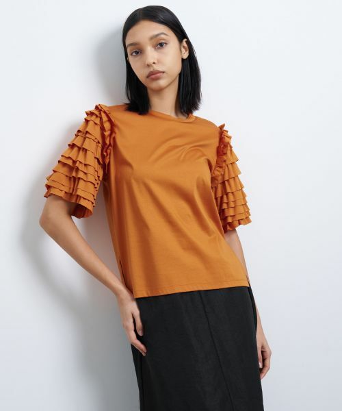 LANVIN en Bleu / ランバン オン ブルー Tシャツ | フリルスリーブカットソー | 詳細18