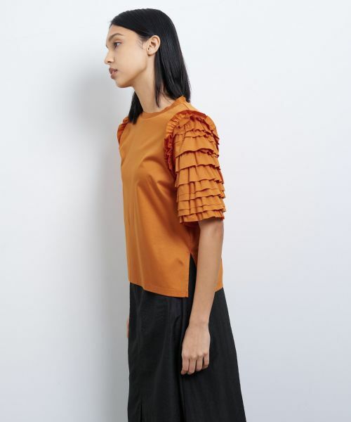 LANVIN en Bleu / ランバン オン ブルー Tシャツ | フリルスリーブカットソー | 詳細19