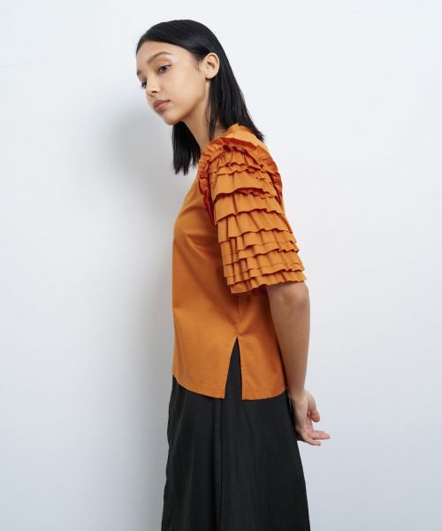 LANVIN en Bleu / ランバン オン ブルー Tシャツ | フリルスリーブカットソー | 詳細20