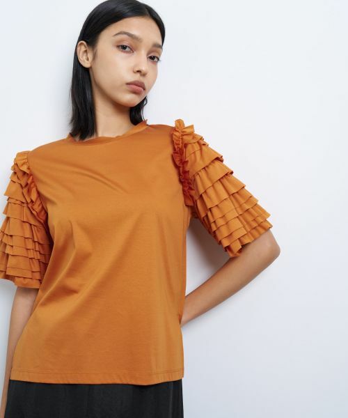 LANVIN en Bleu / ランバン オン ブルー Tシャツ | フリルスリーブカットソー | 詳細23