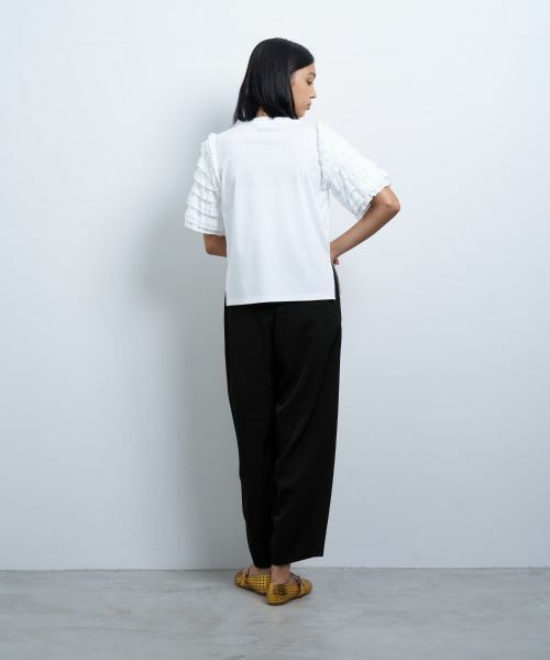 LANVIN en Bleu / ランバン オン ブルー Tシャツ | フリルスリーブカットソー | 詳細3