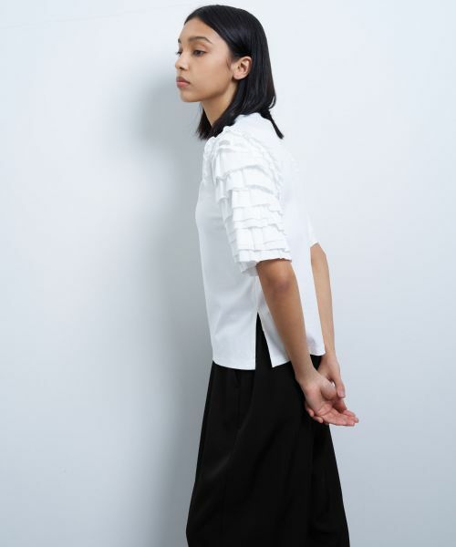 LANVIN en Bleu / ランバン オン ブルー Tシャツ | フリルスリーブカットソー | 詳細5