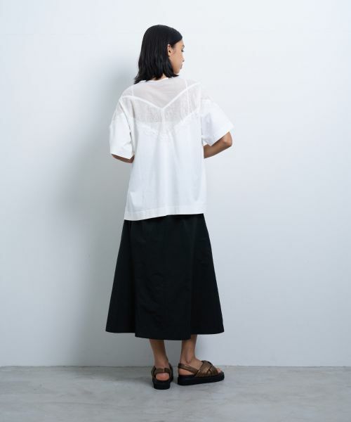 LANVIN en Bleu / ランバン オン ブルー Tシャツ | レースコンビカットソー | 詳細3