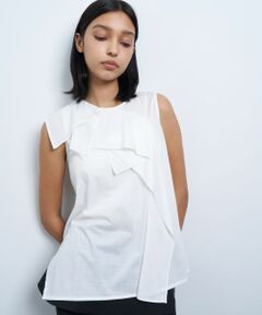 LANVIN en Bleu / ランバン オン ブルー Tシャツ | ドレープノースリーブカットソー