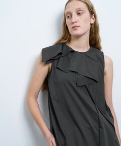 LANVIN en Bleu / ランバン オン ブルー Tシャツ | ドレープノースリーブカットソー